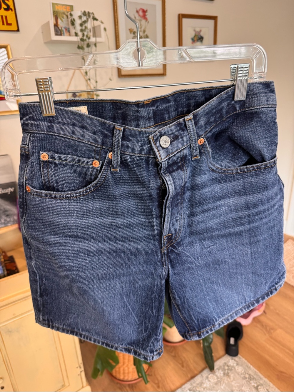 Levi's Dark Denim Bermuda Shorts